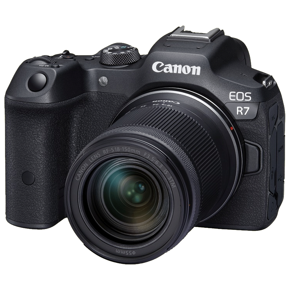 Canon EOS R7 schwarz + Canon 18-150/3,5-6,3 RF-S IS STM + Canon Mount-Adapter EF-EOS R kaufen bei top-foto.de