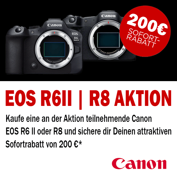 Jetzt teilnehmende Canon Aktionskamera kaufen und 200,00  Sofortrabatt erhalten (30.04.2024 bis 31.07.2024)