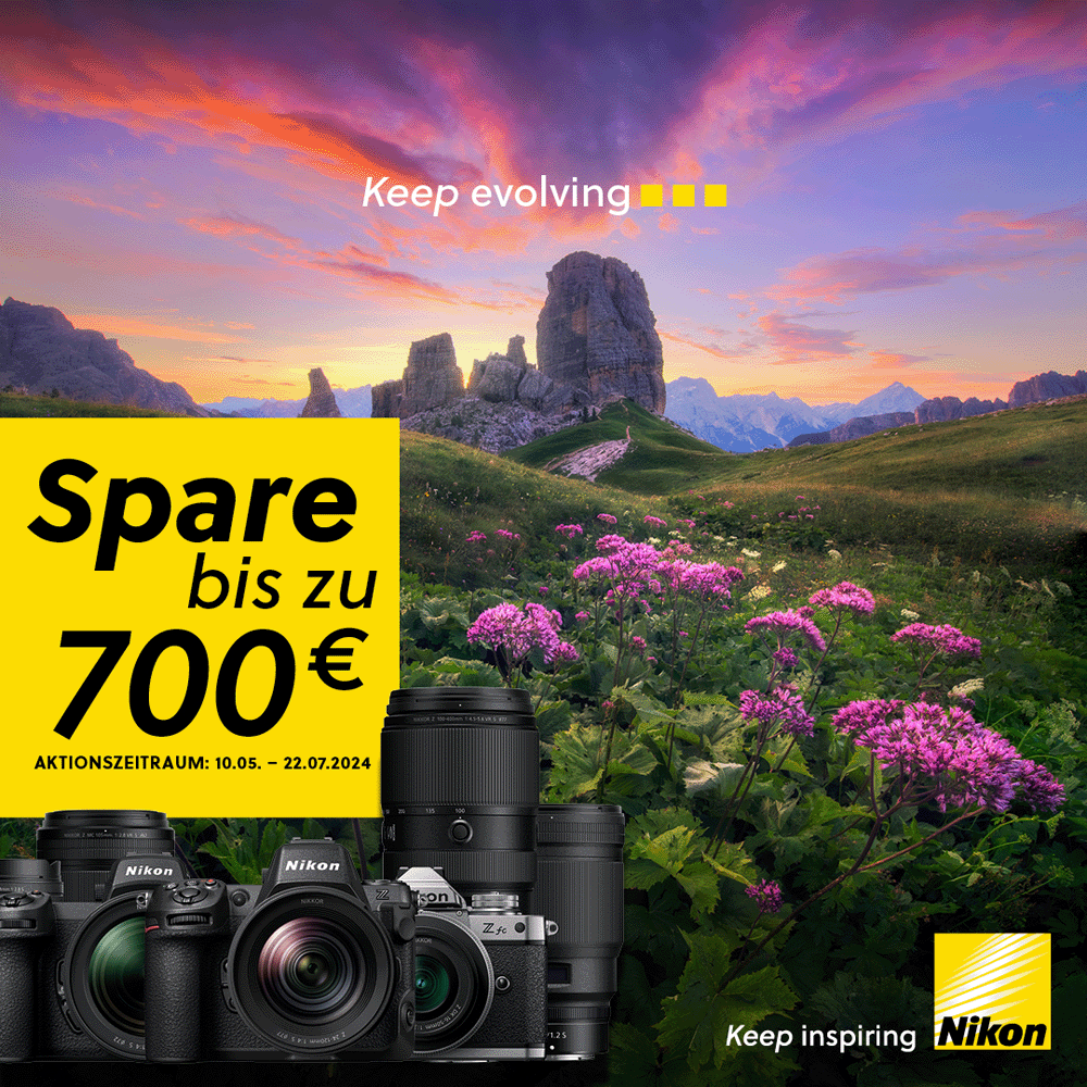Jetzt teilnehmenden Nikon Aktionsartikel kaufen und bis zu 700,00  Sofortrabatt erhalten (10.05.2024 bis 22.07.2024)